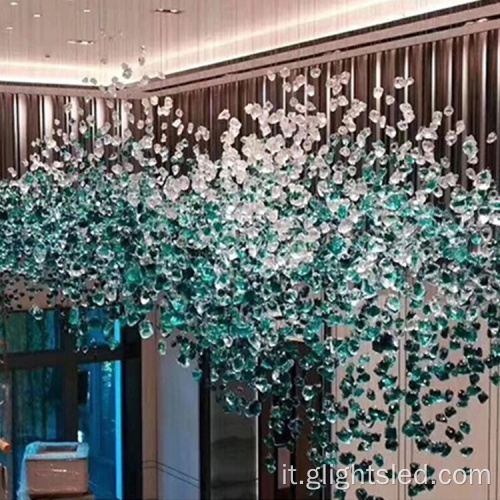 Nuovo prodotto Design moderno Design personalizzato Progetto Crystal Project Big Hotel Lobby lampadario